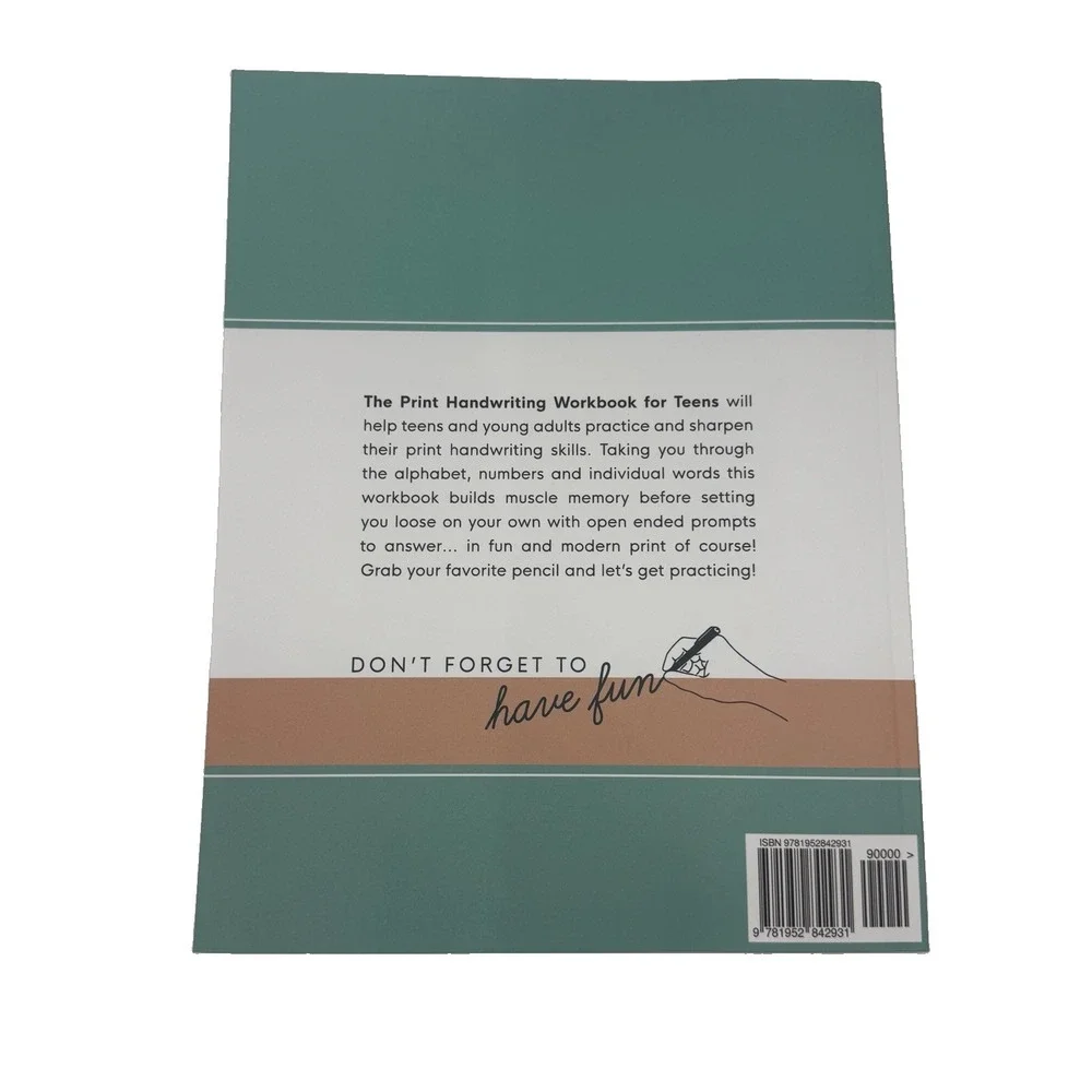 The Print Handwriting Workbook for Teens: Learn the Art of Penmanship in...